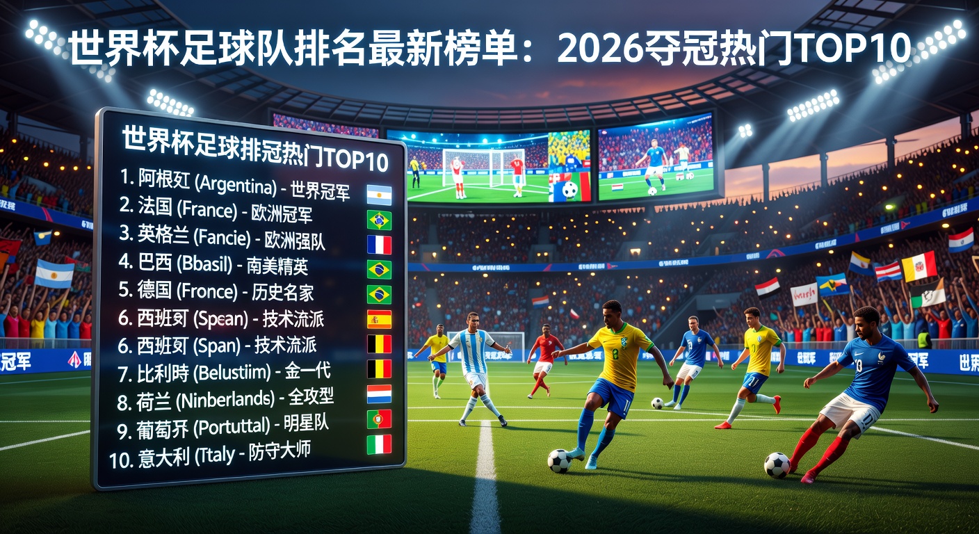 世界杯足球队排名最新榜单：2026夺冠热门TOP10